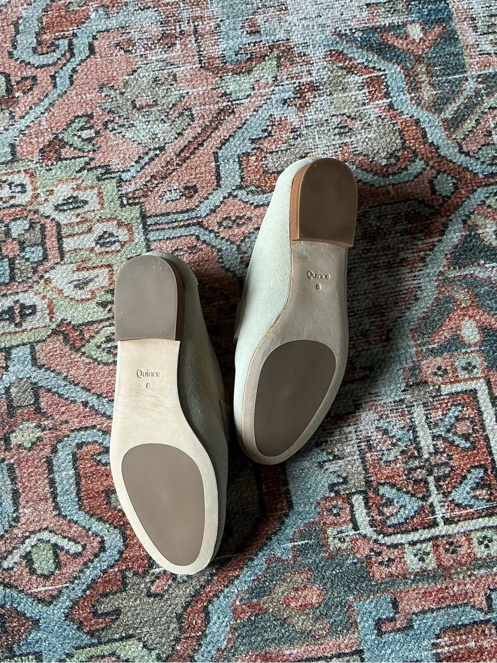 Quince Women’s Italian Suede Penny Loafers in Light Beige - Picture 2 of 7
